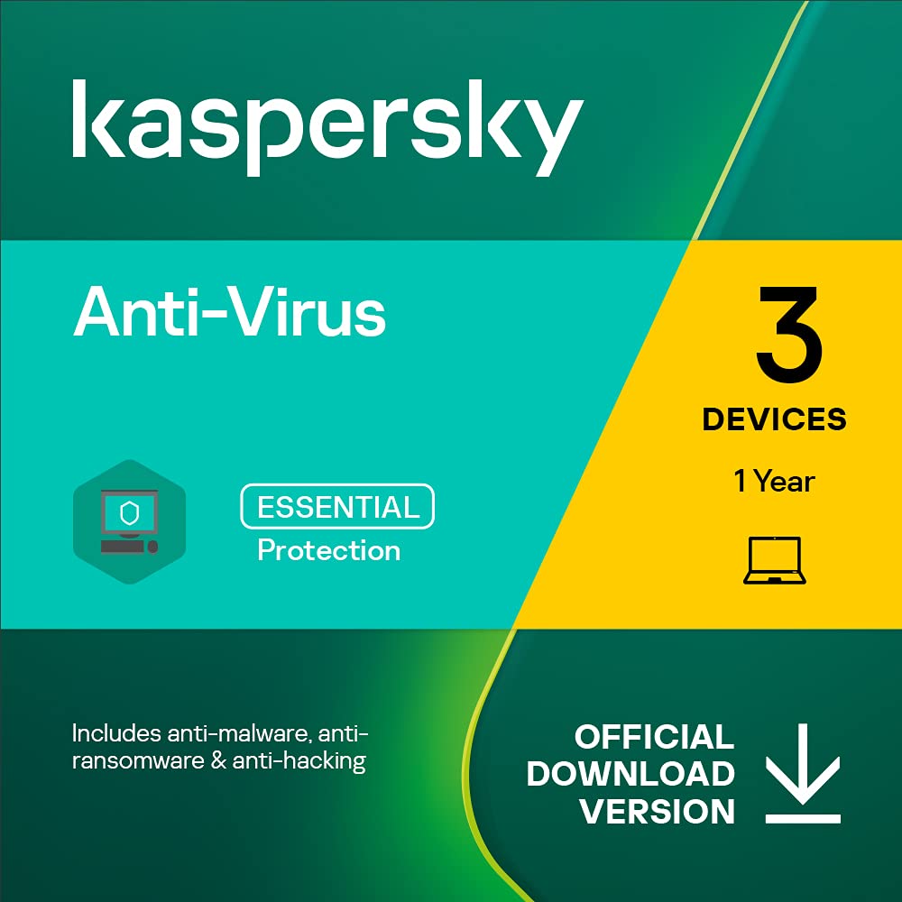 Book Cover Kaspersky Anti-Virus 2023 | 3 Devices | 1 Year | PC | Online Code Online Code 3 Device, 1 Year
