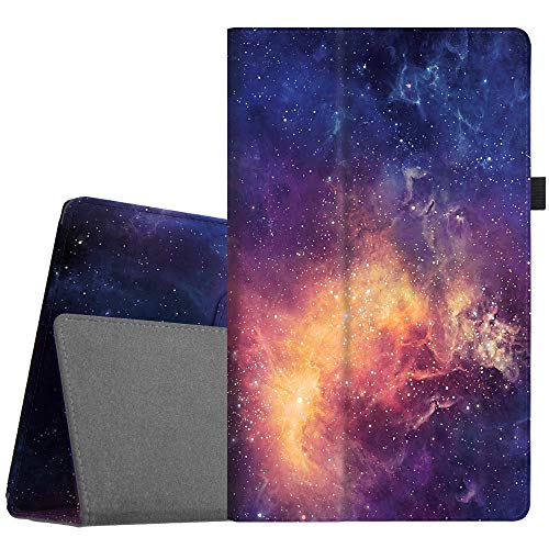 Book Cover Fintie Folio Case for Amazon Fire HD 10 Tablet (Compatible with 7th and 9th Generations, 2017 and 2019 Releases) - Premium PU Leather Slim Fit Stand Cover with Auto Wake/Sleep, Galaxy