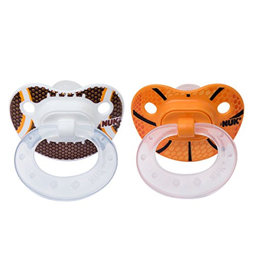 Book Cover NUK Orthodontic Pacifier, 18-38 Months, Football/Basketball, 2 pk