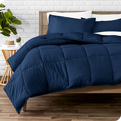 Book Cover Bare Home Comforter Set - King/California King Size - Ultra-Soft - Goose Down Alternative - Premium 1800 Series - All Season Warmth (King/Cal King, Dark Blue)