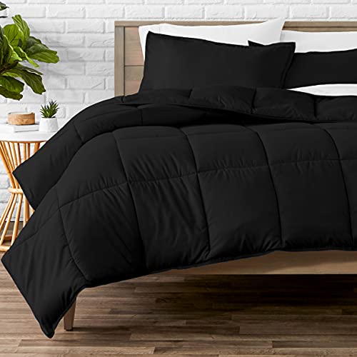 Book Cover Bare Home Comforter Set - Queen Size - Goose Down Alternative - Ultra-Soft - Premium 1800 Series - All Season Warmth (Queen, Black)