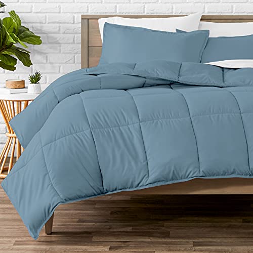 Book Cover Bare Home Comforter Set - Queen Size - Goose Down Alternative - Ultra-Soft - Premium 1800 Series - All Season Warmth (Queen, Coronet Blue)