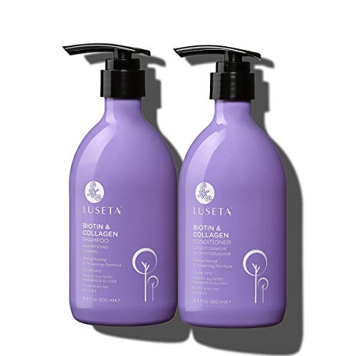 Book Cover Luseta Biotin & Collagen Shampoo & Conditioner Set 2 x 16.9oz - Thickening for Hair Loss & Fast Hair Growth - Infused with Argan Oil to Repair Damaged Dry Hair - Sulfate Free Paraben Free