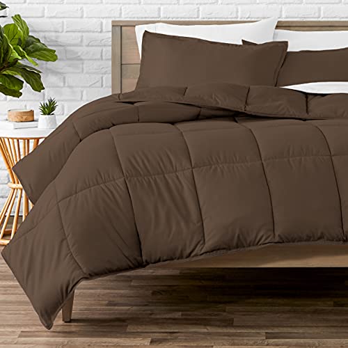 Book Cover Bare Home Comforter Set - Queen Size - Goose Down Alternative - Ultra-Soft - Premium 1800 Series - All Season Warmth (Queen, Cocoa)