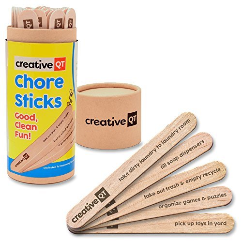 Book Cover Creative QT Chore Sticks for Kids - Make Chores a Game - Interactive Family Activity Combine Responsibility with Rewards - A Fun Alternative to a Chore Chart