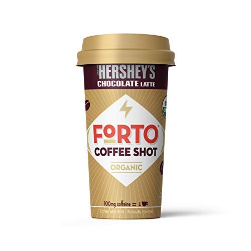 FORTO Coffee Shots - 100mg Caffeine, Hershey's Latte, Ready-to-Drink on the go, High Energy Cold Brew Coffee - Fast Coffee Energy Boost, 6 Pack