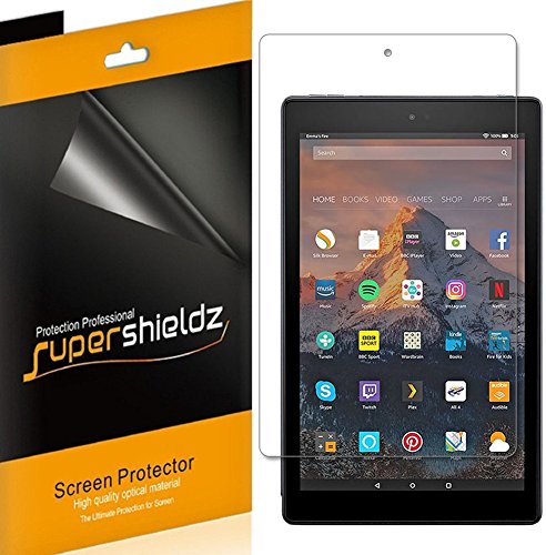 Book Cover (3 Pack) Supershieldz Anti-Glare (Matte) Screen Protector Designed for Fire HD 10 Tablet 10.1 inch (9th Generation 2019 Release and 7th Generation 2017 Release)