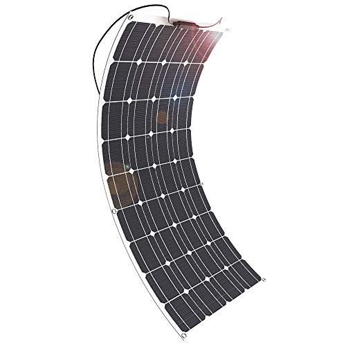 Solar Panel, GIARIDE 18V 12V 100W High-efficiency Monocrystalline Cell with MC4 Connectors Flexible Bendable Off-grid Solar Panel Charger for 12 Volt Battery, RV, Boat, Car, Motorhome, Camping