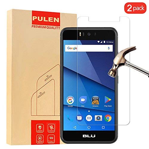 [2 Pack] PULEN for BLU R2 Screen Protector,0.3MM Slim and 9H Hardness Tempered Glass [Anti-Scratch] [Bubble Free] Extreme Hardness with Lifetime Replacement Warranty