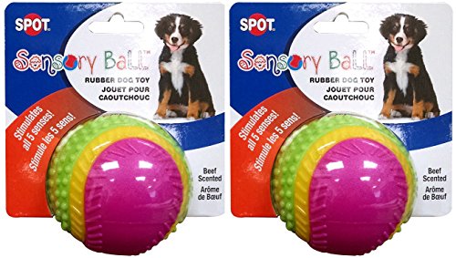 Book Cover Ethical Pets Spot Sensory Rubber Sented Ball Dog Toy Size:2.5