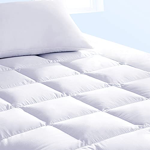 Book Cover Pure Brands Full Mattress Topper & Mattress Pad Protector in One Quality Plush Luxury Down Alternative Pillow Top Make Your Bed Luxurious 18