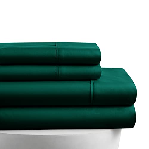 American Home Collection Deluxe 4 Piece Bed Sheet Sets of Brushed Microfiber 16" Deep Pocket Wrinkle Resistant Silky Soft Touch (Full, Forest Green)