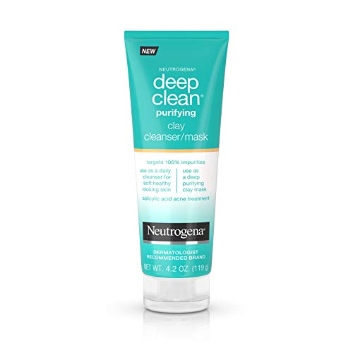 Neutrogena Deep Clean Purifying Clay Face Mask and Facial Cleanser, 4.2 oz
