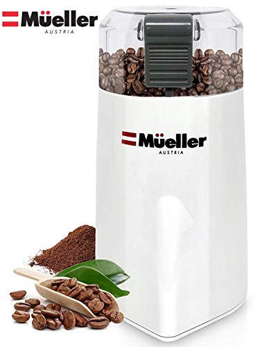 Book Cover Mueller Austria HyperGrind Precision Electric Coffee Grinder Mill with Large Grinding Capacity and HD Motor also for Spices, Herbs, Nuts, Grains and More and More, White