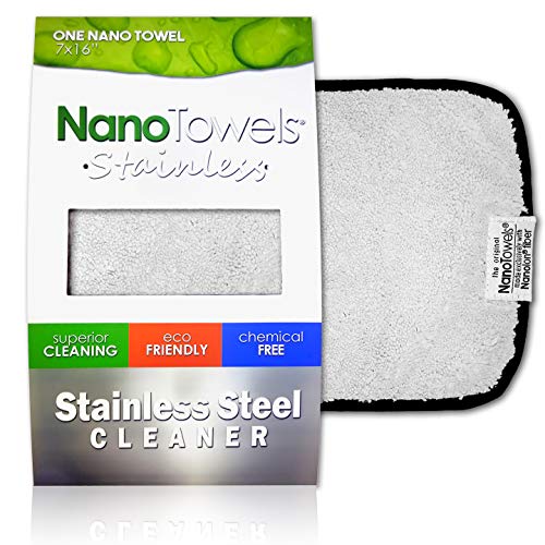 Book Cover Nano Towels Stainless Steel Cleaner | The Amazing Chemical Free Stainless Steel Cleaning Reusable Wipe Cloth | Kid & Pet Safe | 7x16