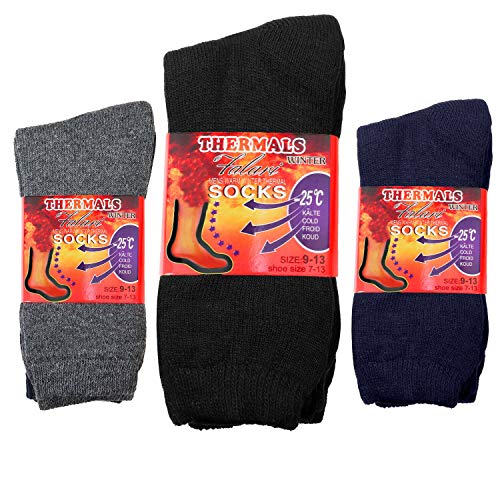 Book Cover Falari 6-Pack Men's Winter Thermal Socks Ultra Warm Best For Cold Weather Out Door Activities