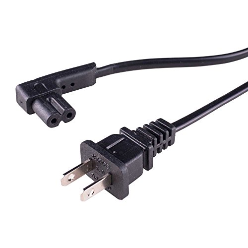 Vebos Power Cable Sonos One Black 7,5 inch/19 cm Compatible with Sonos One Replacement for The origional Power Cable