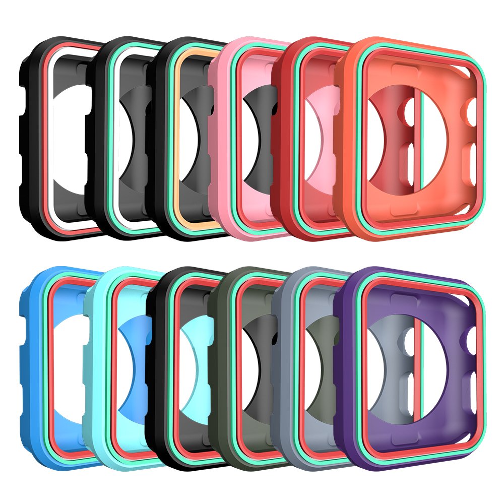 AWINNER Colorful Case for Apple Watch 42mm,Shock-Proof and Shatter-Resistant Protective iwatch Silicone Case for Apple Watch Series 3,Series 2,Series 1, Nike+,Sport,Edition (12-Colour)