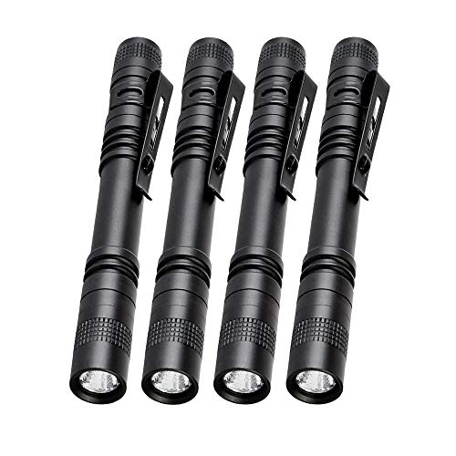 Book Cover Pocketman 4 Pcs1000LM XPE-R3 LED Penlight Flashlight Tactical Torch with Clip(13.3 CM)