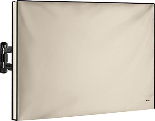 Outdoor TV Cover 36-39 Inch | Waterproof and Weatherproof TV Covers | Outdoor TV Enclosure | Smart Shield TV Screen Protector for Outside TV | Cover for Moving | TV Display Protectors – Beige