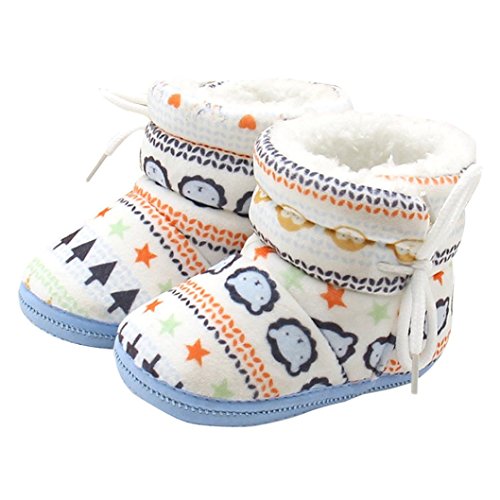 Book Cover IEason Baby Shoes, Toddler Infant Newborn Baby Print Boots Soft Sole Boots Prewalker Warm Shoes