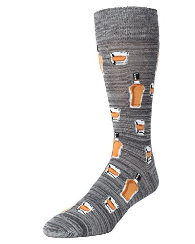 MeMoi Whiskey Bar Conversational Socks | Mens Novelty Socks