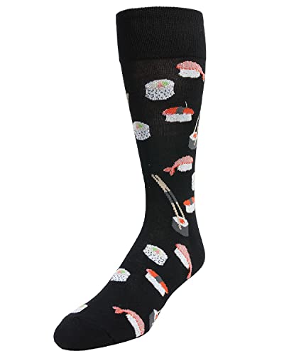 MeMoi Bento Bamboo Blend Assorted Sushi Men's Crew Socks