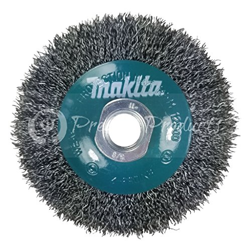 Makita 1 Piece - 4 Inch Crimped Wire Wheel Brush For Grinders - Light-Duty Conditioning For Metal - 4" x 5/8-Inch | 11 UNC