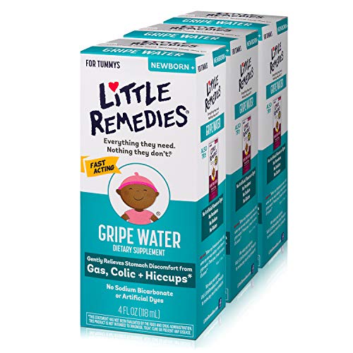 Book Cover Little Remedies Gripe Water, Colic & Gas Relief, Safe for Newborns, 4 fl oz, 3 Pack