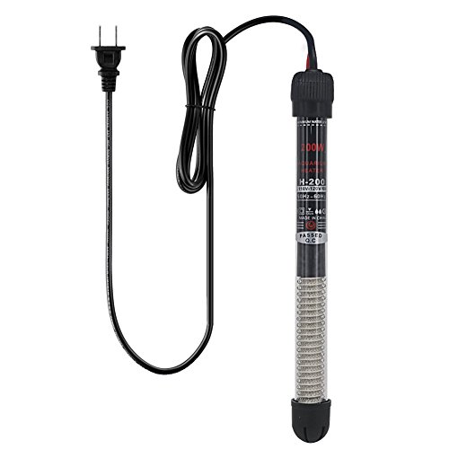 Mylivell Aquarium Heater 200W Submersible Fish Tank Water Heater Thermostat