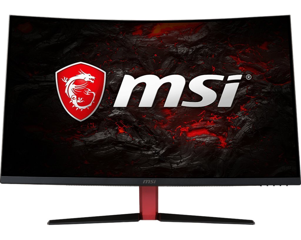 MSI Full HD Gaming Red LED Non-Glare Super Narrow Bezel 1ms 1920 x 1080 165Hz Refresh Rate Free Sync 32” Curved Gaming Monitor (Optix AG32C), Black 32 in Optix AG32C Monitor