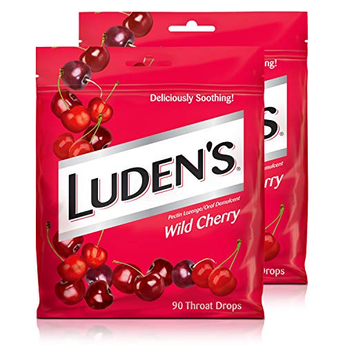 Ludens Throat Drops, Wild Cherry, 90 Drops, Pack of 2