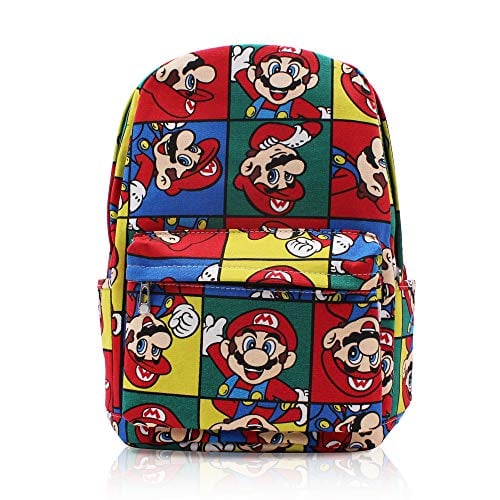 Book Cover Finex Super Mario Brother Bros Canvas Casual Daypack with 15 in Laptop Storage
