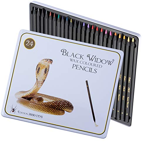 Black Widow Colored Pencils - Unique Adult Coloring Pencil  - This Color Pencil Set Will Surpass All Other Brands With Our Unique Vivid Colours - From Black Widow Pencils