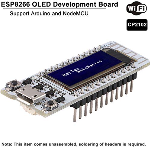 Book Cover MakerFocus ESP8266 WiFi Development Board with 0.91 Inch ESP8266 OLED Display CP2012 Support Arduino IDE NodeMCU LUA