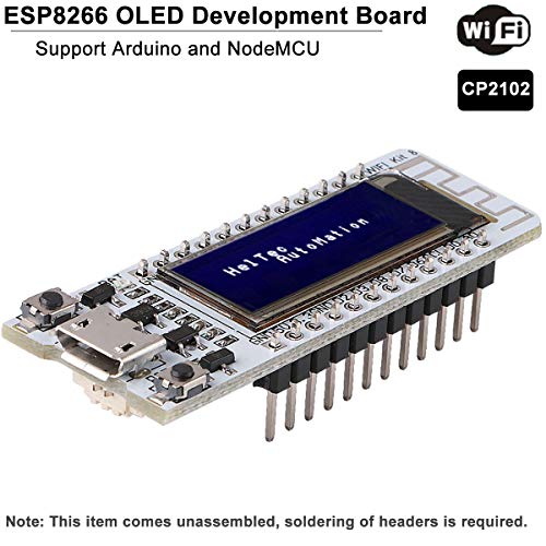 MakerFocus ESP8266 WiFi Development Board with 0.91 Inch ESP8266 OLED Display CP2012 Support Arduino IDE NodeMCU LUA