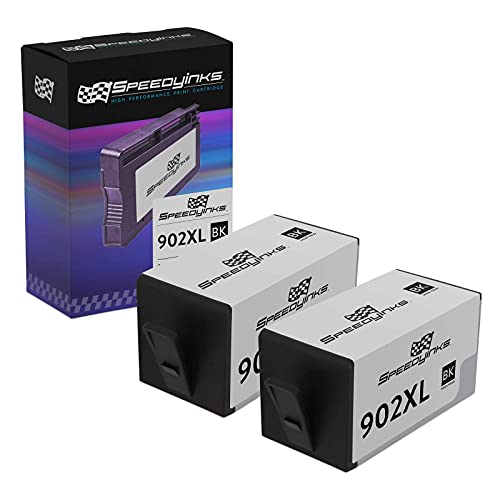 Book Cover Speedy Inks Compatible Ink Cartridge Replacement for HP 902XL / T6M14AN High Yield (Black, 2-Pack)