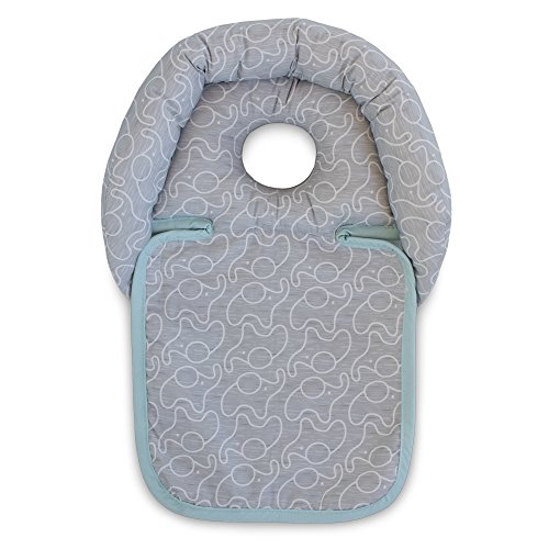 Book Cover Boppy Noggin Nest Head Support, Gray Elephants, Head Support for Infants