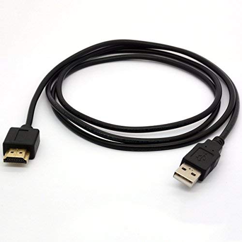 HTGuoji USB to HDMI Adapter Cable Cord - USB 2.0 Type A Male to HDMI Male Charging Converter (Only for Charging) (1.5 Meter)