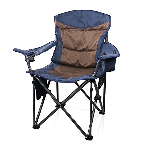 Book Cover JQ&JQ Portable Stable Folding Camping Chair with Carry Bag Support up to 660 Ib, Blue
