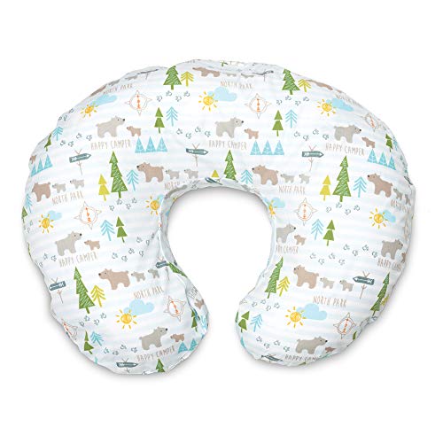 Book Cover Boppy Original Nursing Pillow and Positioner, North Park, Cotton Blend Fabric with allover fashion