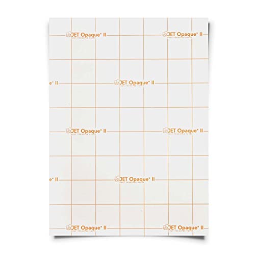 IRON ON HEAT TRANSFER PAPER JET OPAQUE II 8.5 x 11 CUSTOM PACK 25 SHEETS