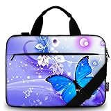 icolor 15" Laptop Shoulder Bag Sleeve Holder,14.2" 15.4 inch Computer Tablet Canvas Handbag Case Notebook Messenger Briefcase