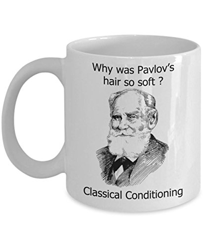 ANEWNICE Funny Psychology Mugs - Why Was Pavlov's Hair So Soft? - Ideal Psychologist Gifts