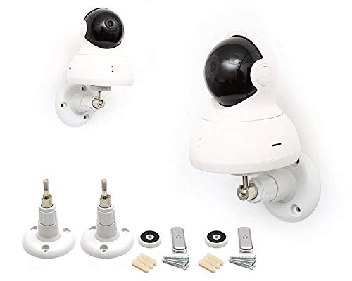 2 Pack Set Yi Dome Camera Articulating Mount Wall Mount Bracket Full Install kit (White)