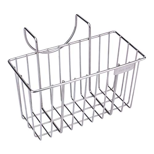 THETIS Homes Kitchen Sponge Holder, Sink Caddy Organizer Stainless Steel Holders Dishwashing Liquid Drainer Rack Bottle Brush Storage