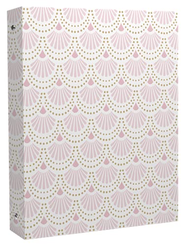 bloom daily planners Binder (+) 3 Ring Binder (+) 1 Inch Ring (+) 10" x 11.5" - Gold Scallops