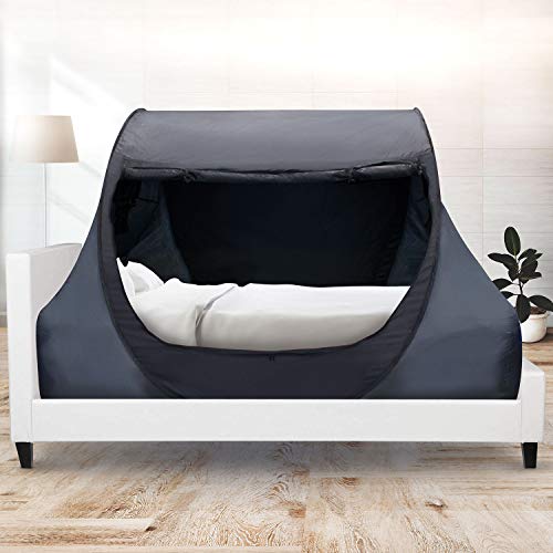 Book Cover Winterial Indoor Privacy Bed Tent - Slip Over Mattress Pop Up Fort Bed Canopy, Great for Boys, Girls, Teens or Adults, Cozy Foldable Tent for Any Bedroom, Dorm Room or Shared Room (Twin)