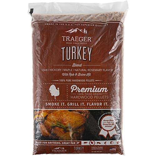 Book Cover Traeger Grills PEL329 Turkey Blend 100% All-Natural Hardwood Pellets Grill, Smoke, Bake, Roast, Braise and BBQ, 20 lb. Bag