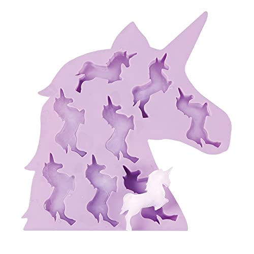 What On Earth Unicorn Ice Cube Tray - Soft Purple BPA-Free Silicone Mold for Candy Making or Gelatin Setting - 9.25" x 8.25"